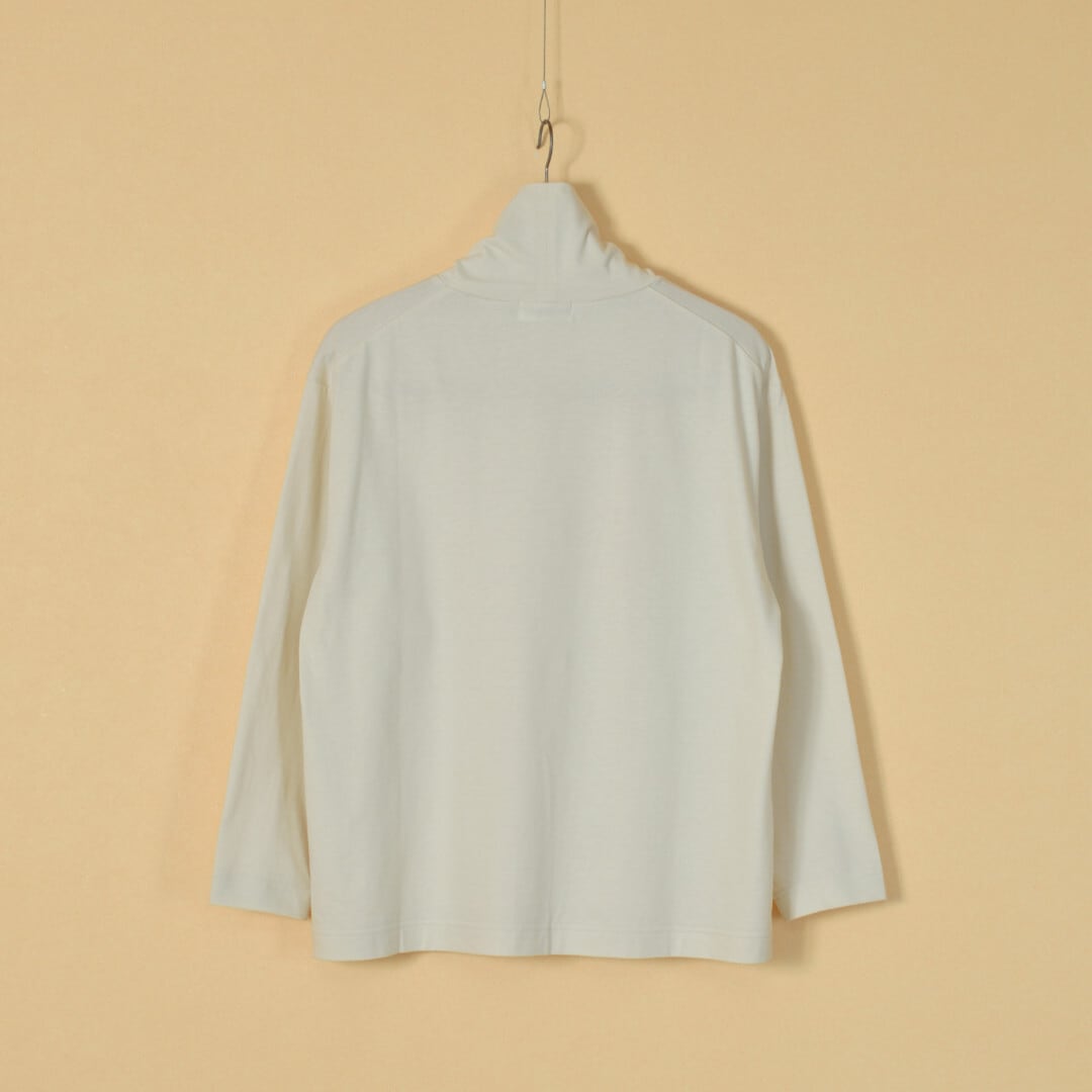 atelier naruse アトリエナルセ コットン ハイネックカットソー・サンドベージュ