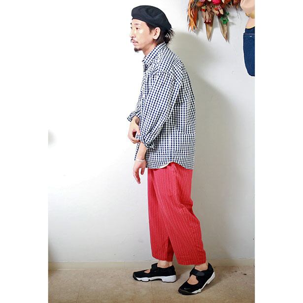 Porter Classic - HAPPY RED PEACE PANTS - ポータークラシック