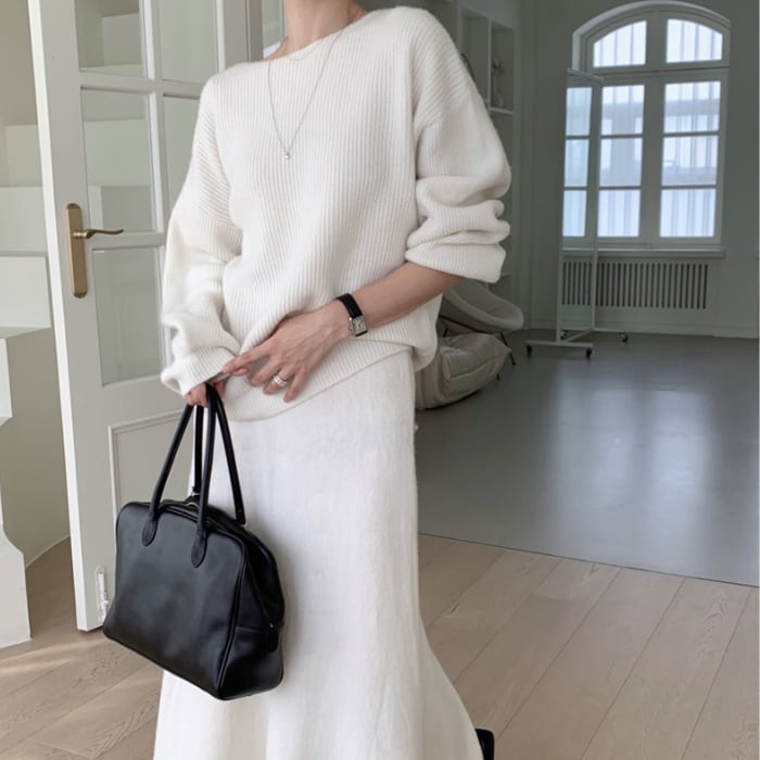 リラックス ニット スカート セット アップ 2color/3412854