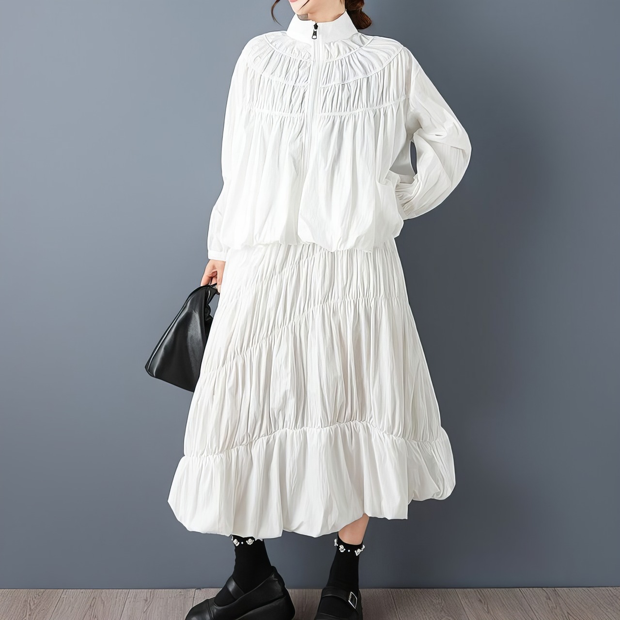 ギャザー バルーン トップス&スカート セレクト  00207