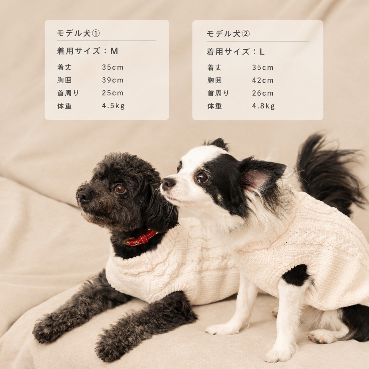 TOREOTTO38 DOG KNITVEST / WHITE