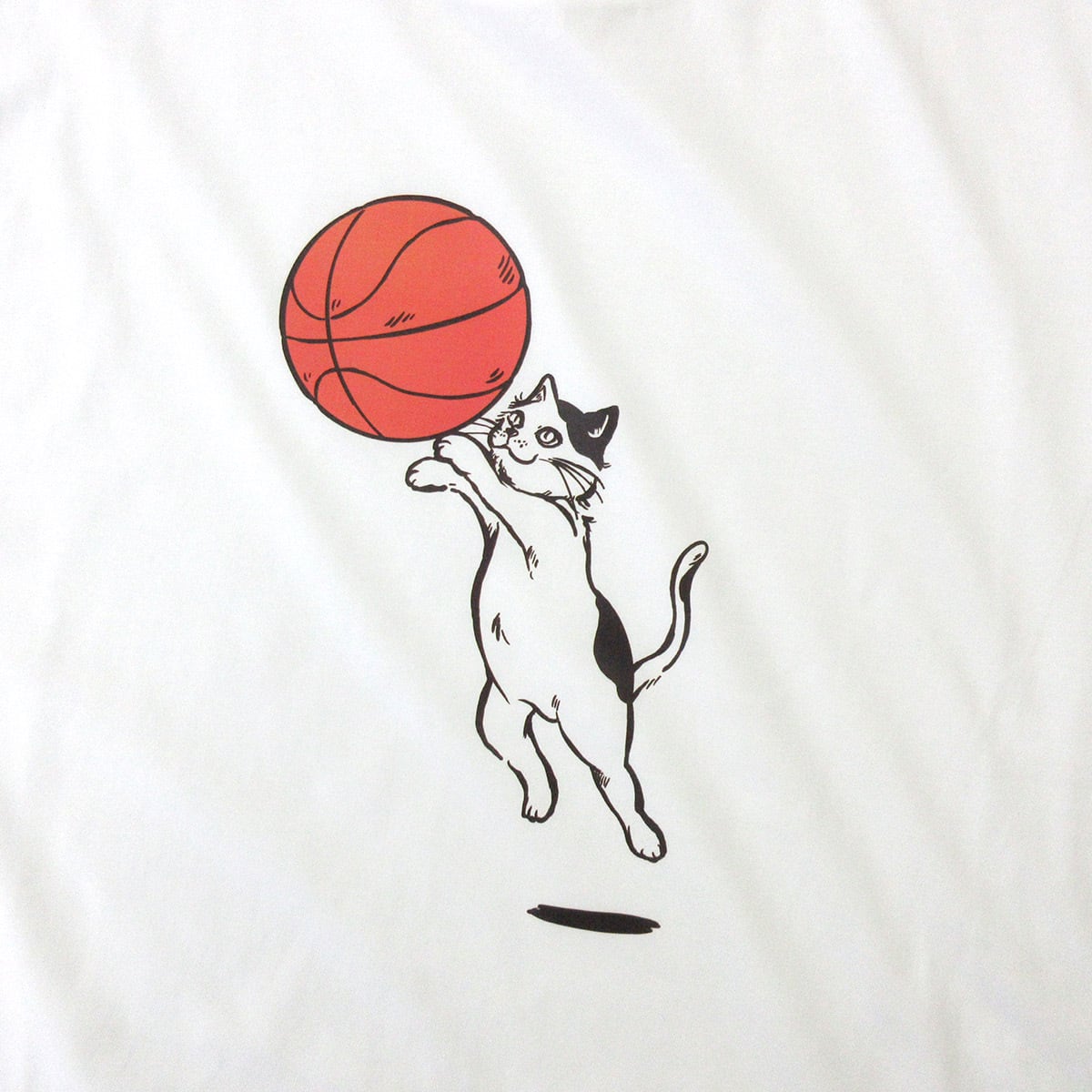 にゃんこ バスケ シュート Tシャツ cat55 イラスト 猫 ねこ ネコ