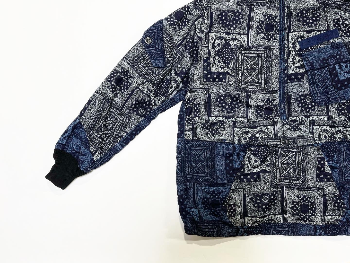 22AW Bandana Indigo Jacquard Anorak Hoodie / バンダナ 22AW Bandana Indigo Jacquard Anorak Hoodie / バンダナ