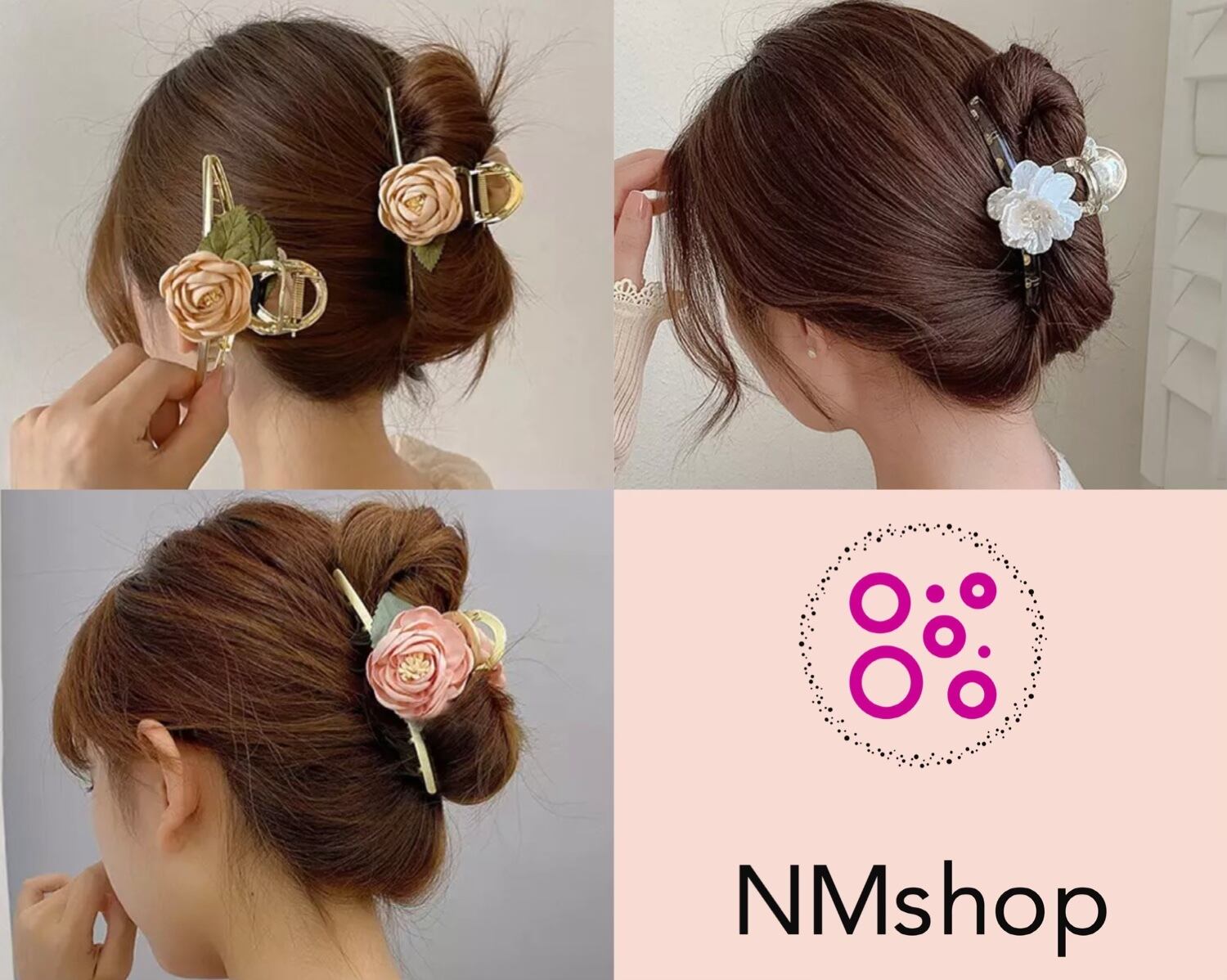 フラワーヘアクリップ(A〜C)