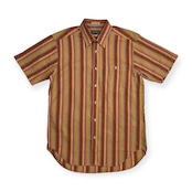 TARAS BOULBA タラスブルバ ネイティブ ストライプ柄 半袖シャツ サイズ L /マルチ/メンズ/アウトドア