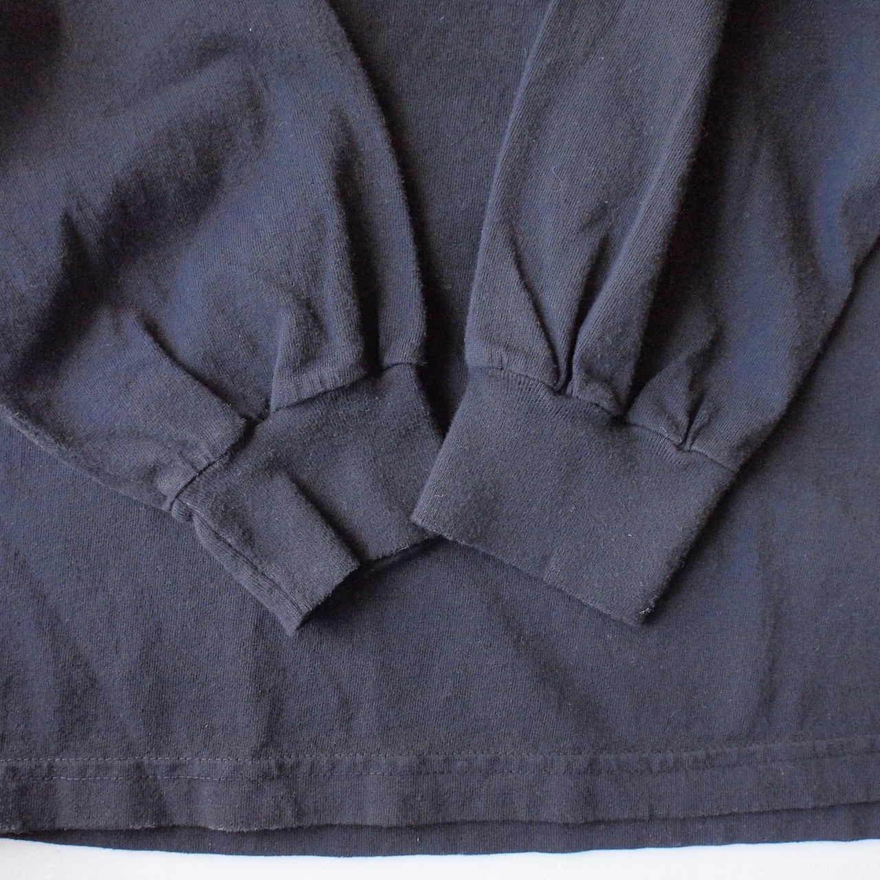 【BUYING TRIP】"Flower" Garment Dye Long Sleeve T-shirt (BLACK DYED)