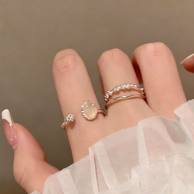 ZJ月光石リング ２点セット