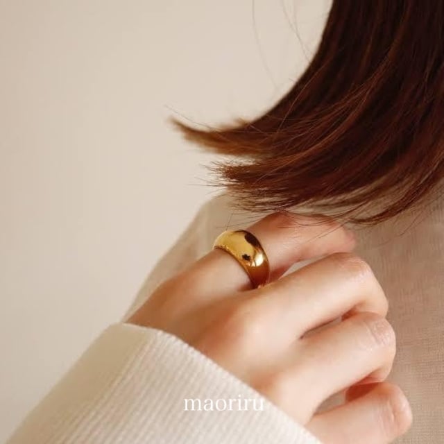 金アレ対応 316L ぽってりシンプルリング (020)