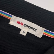 M・U SPORTS エムユースポーツ キャラデザイン 長袖 ポロシャツ 40/ブラック レディース
