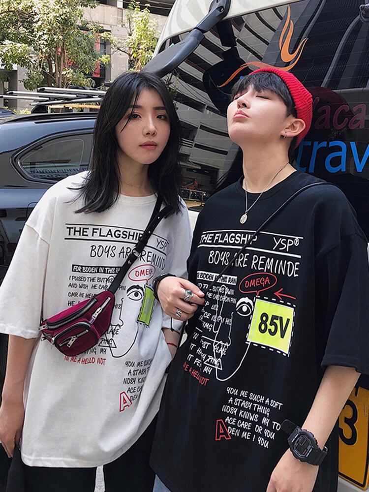 全3色 Tシャツ カットソー プリント カジュアル おしゃれ