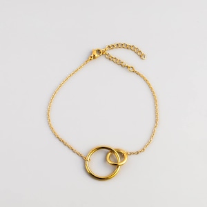 316L double circle bracelet  #b41