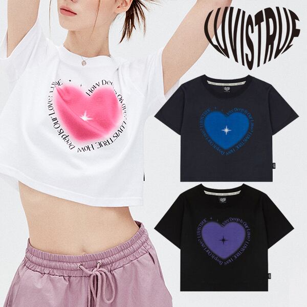 aespa ウィンター着用】LUV IS TRUE SU TWINKLE CROP TEE WM1761 ラブ