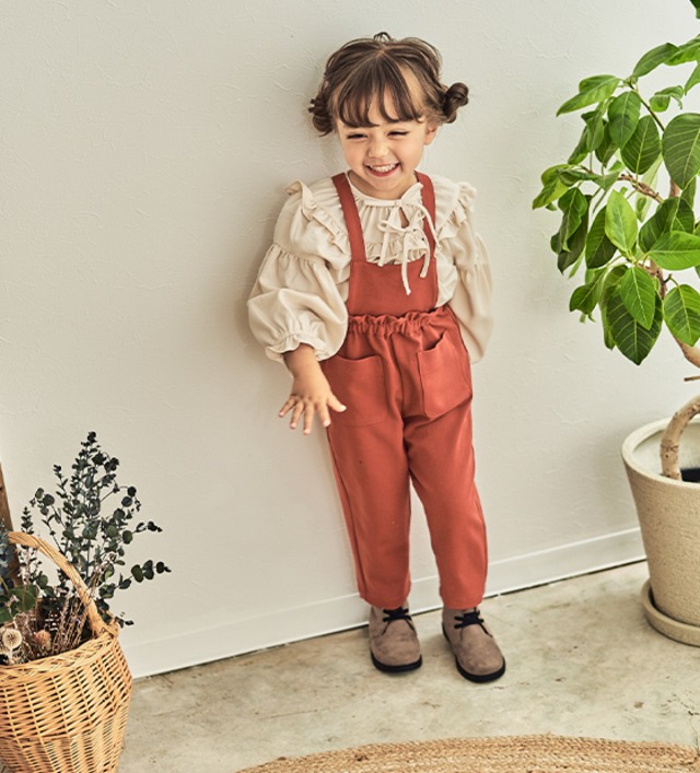 サロペット2WAYパンツ〈Red〉