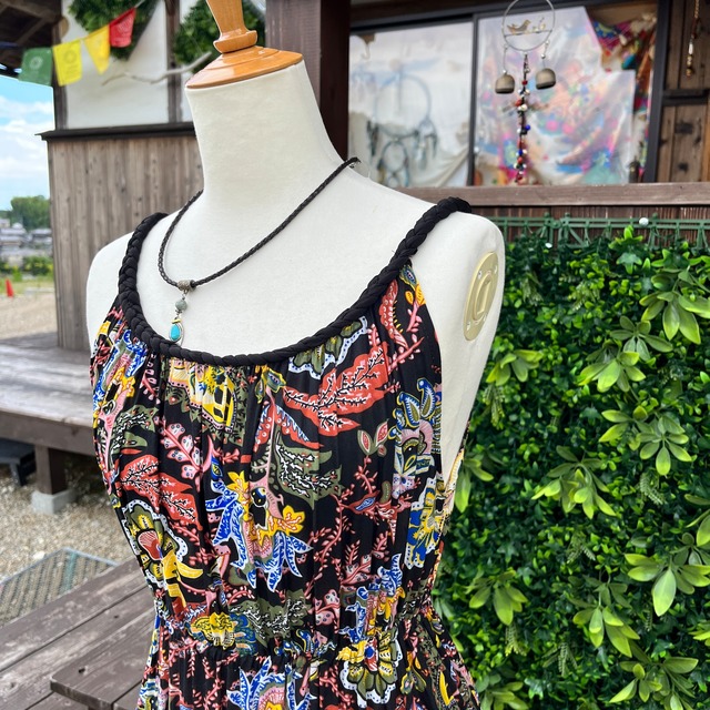 ショルダー編みワンピース a