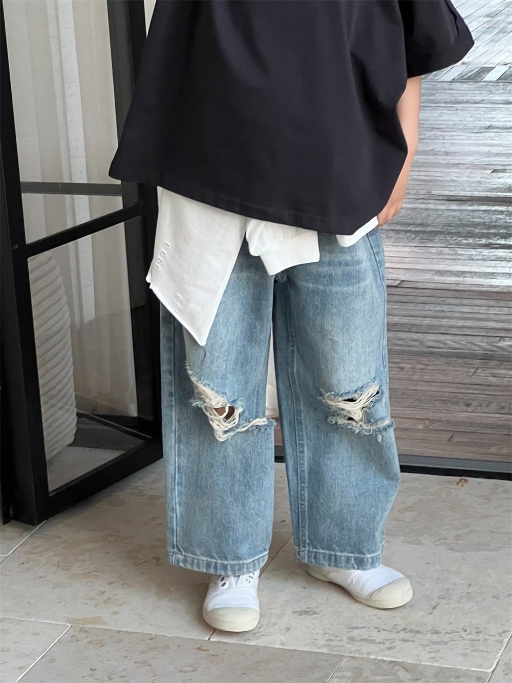 取寄》クラッシュデニムパンツ （ブルー） XDJK 2025春 韓国子供服