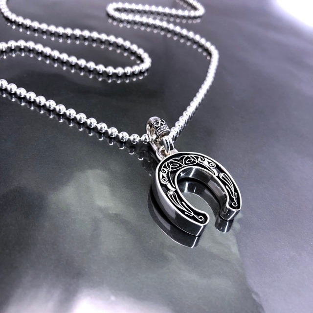 CELTIC HORSESHOE BALL CHAIN NECKLACE / ケルティックホースシューボールチェーンネックレス
