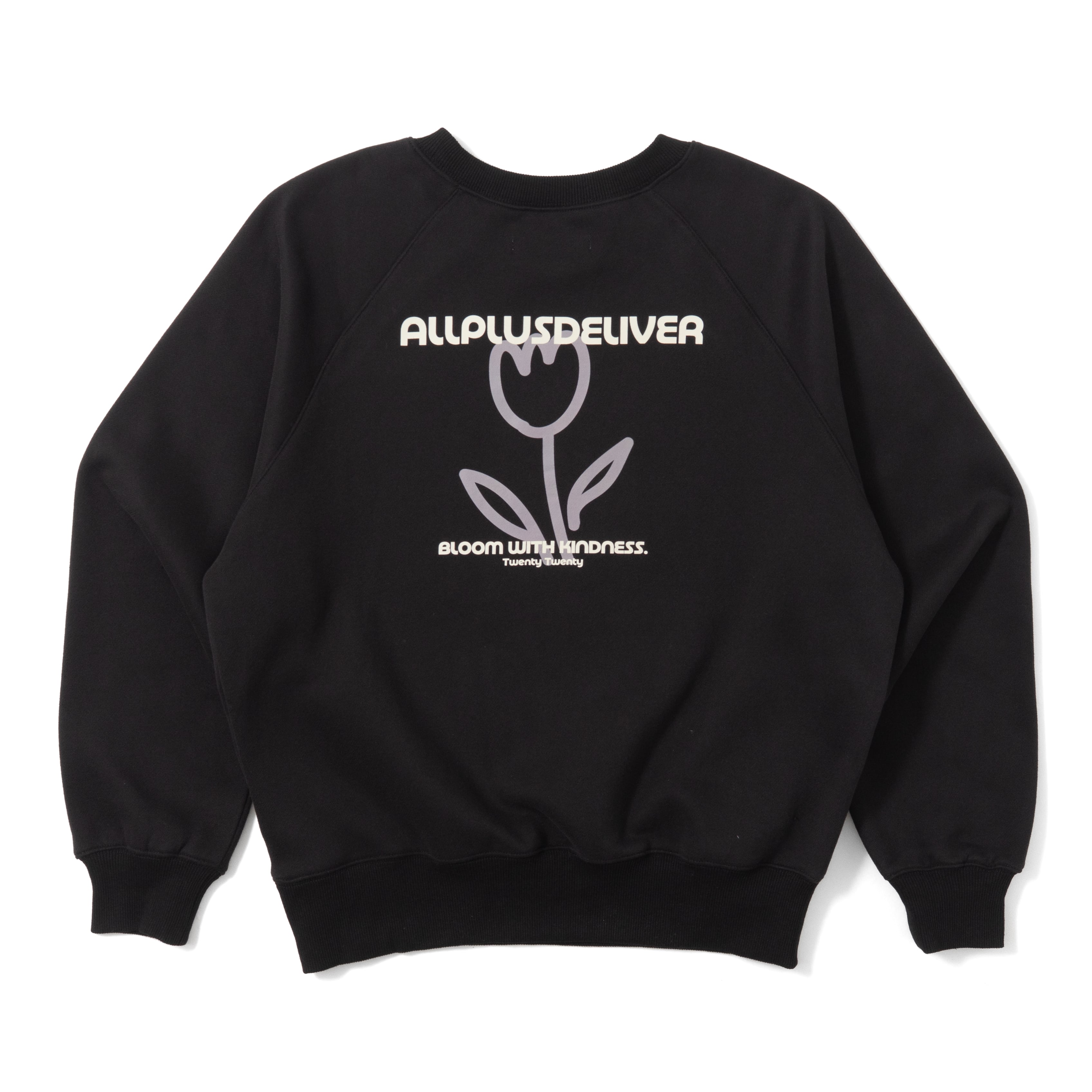 ALPSDR TULIP RAGLAN SWEAT / BLACK