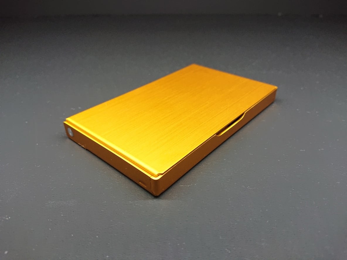 アルミニウム製名刺カードケース ゴールド色 | 軽金属皮膜商店