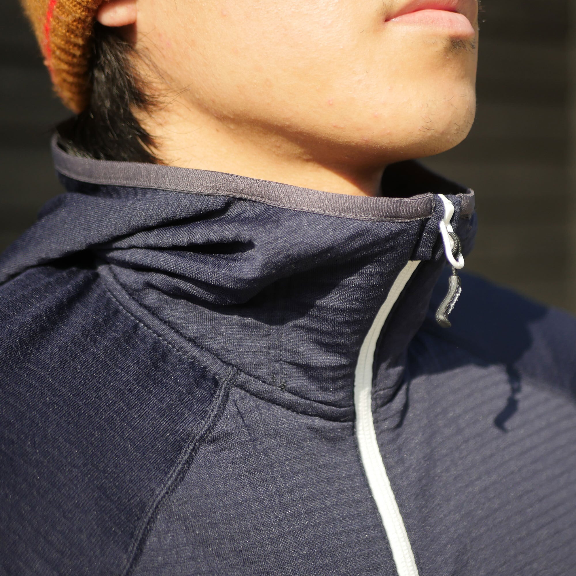 2023 UN2100 Light weight fleece hoody / navy | unfudge ONLINE STORE