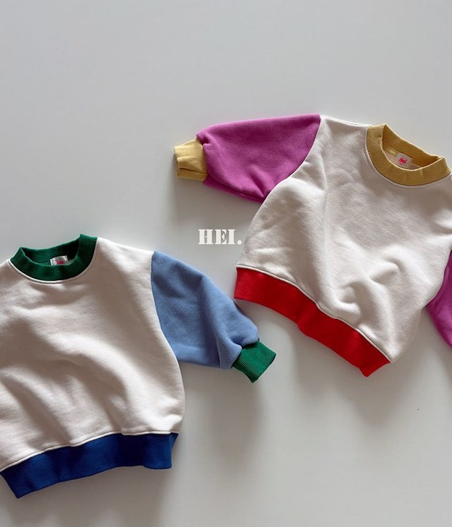 【取寄】hei｜block mtm｜ブロックスウェット｜XS-XL｜kids｜26 autumn