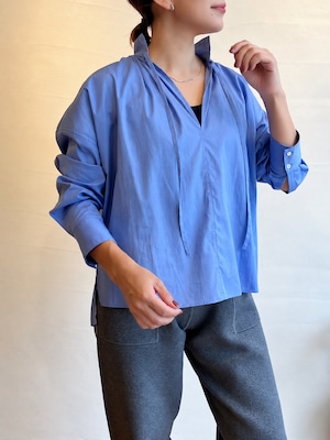 TICCA /スキッパーギャザーシャツブラウス