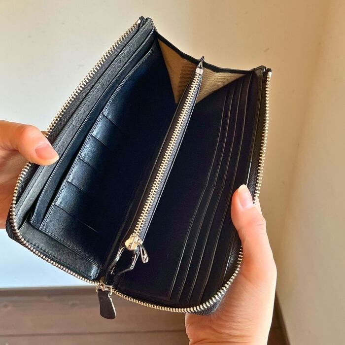 栃木レザー】本革L字ファスナー長財布〈Leather L-shaped Long Wallet