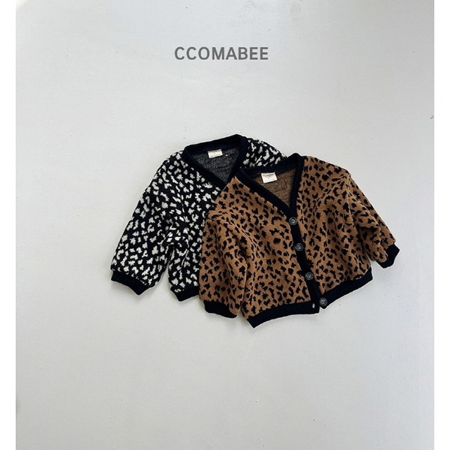B564【即納】leopard cardigan