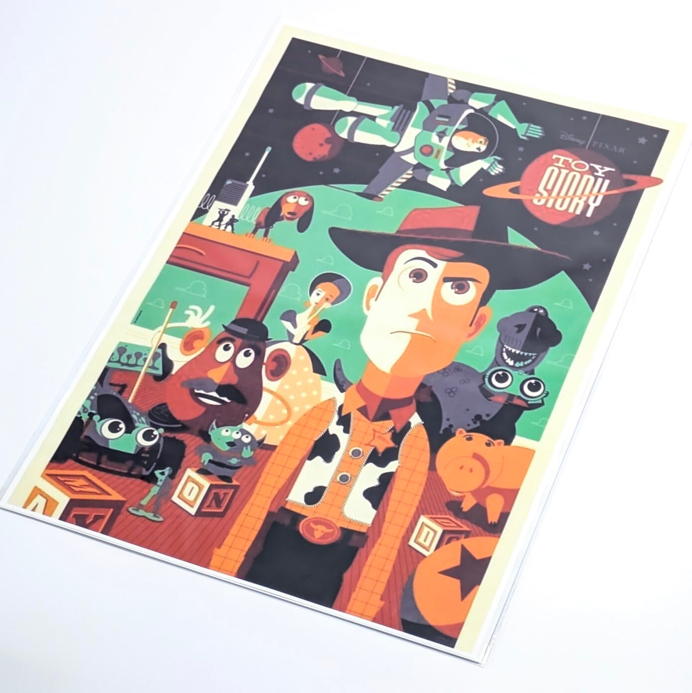 ♫ ちょうどいいB4ポスター ♫【 Toy Story ( トイ・ストーリー )   】『 Tom Whalen Art 』〚アメリカン雑貨 アメトイ〛