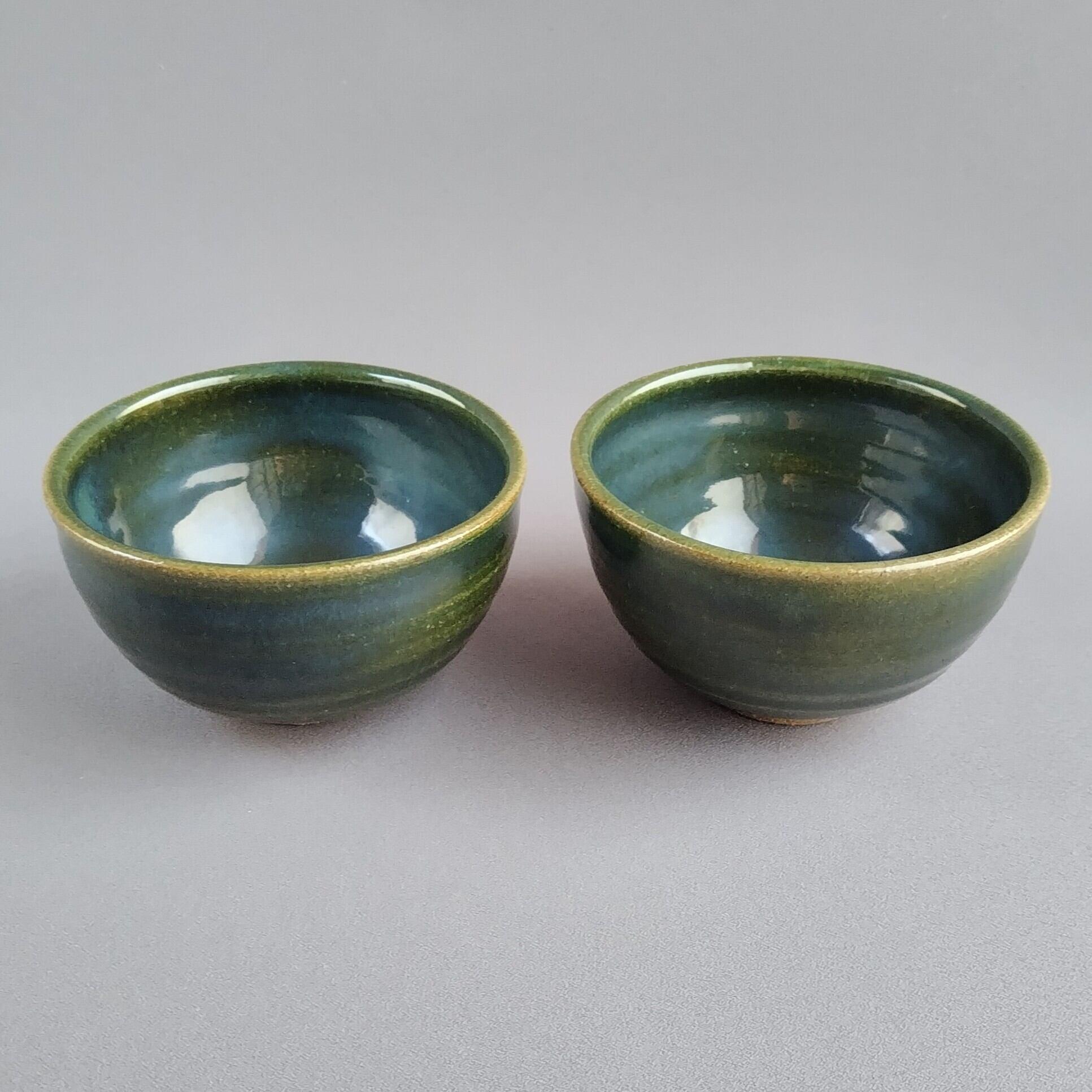 ペア ボウル 緑釉 【商品番号：00922】 | やきもの實陶（さねとう）