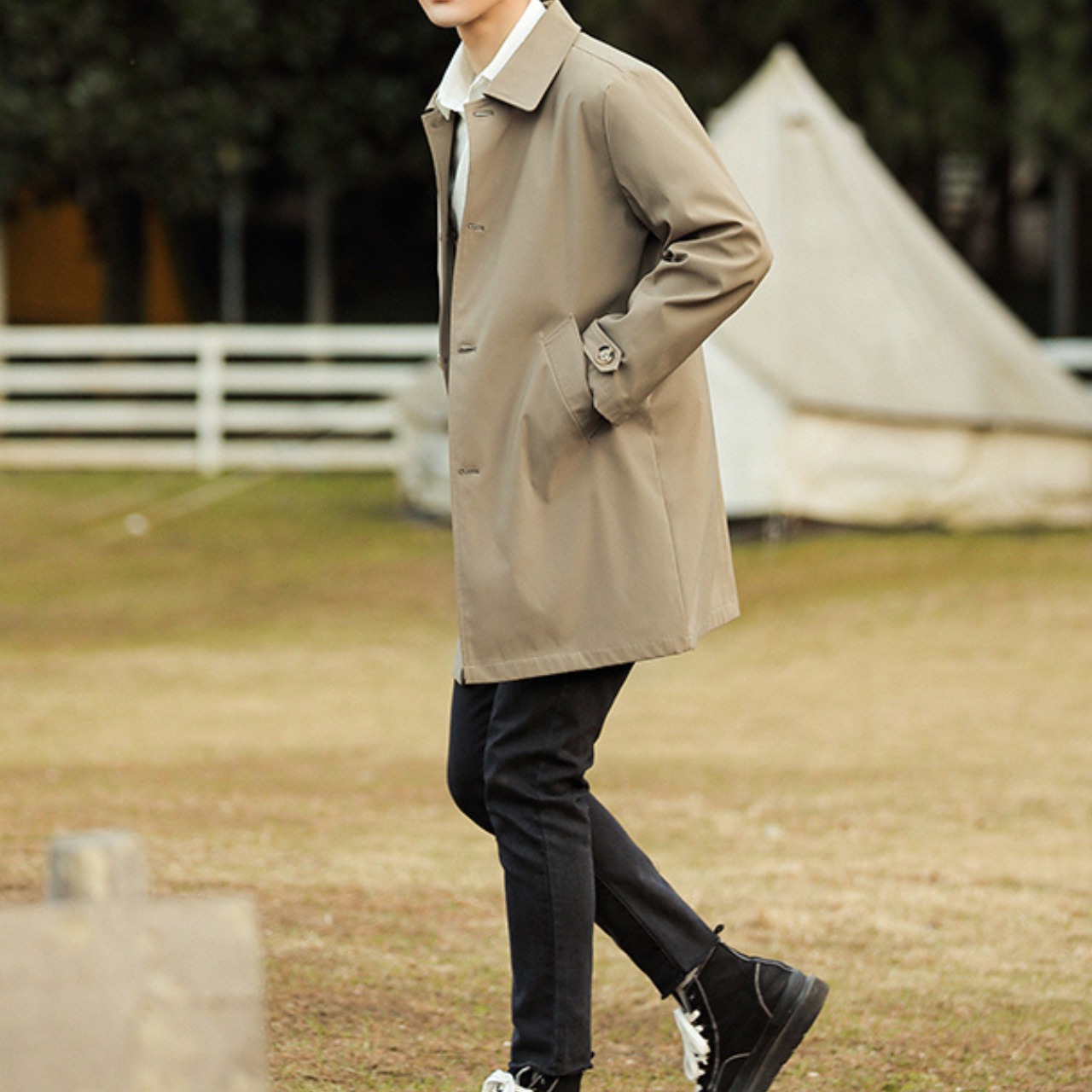 シンプルトレンチコート af0136