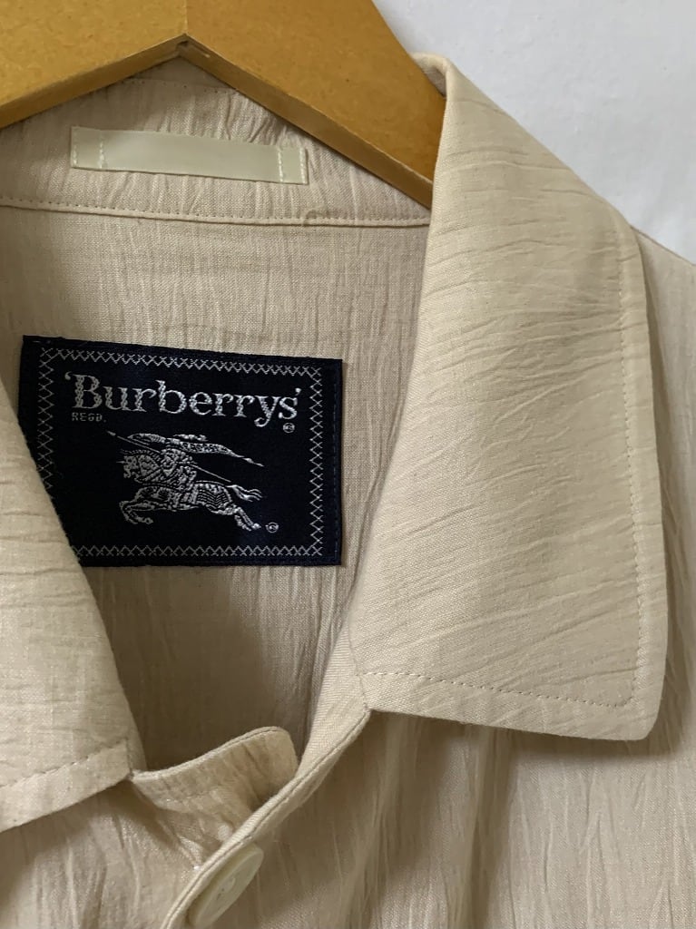 1980~90's Crinkle Design Summer Shirt Coat "Burberrys"