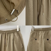 ポコポコチェックドロストPT/ベージュ