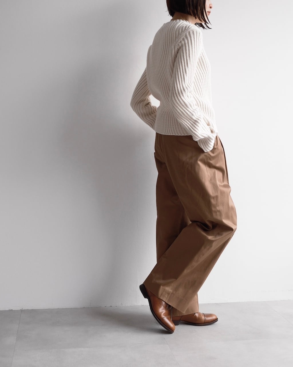 CÉLINE by Phoebe philo RIB COTTON KNIT TOP | dear closet