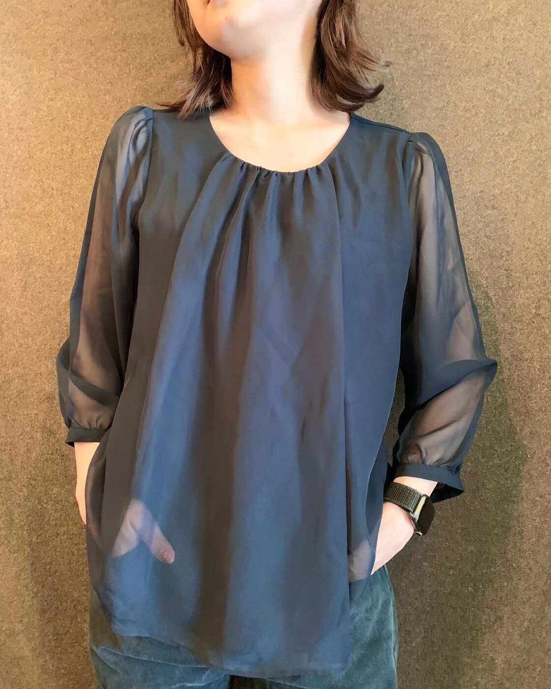 90s courreges デッドストック デザイン シアーブラウス【レディース 
