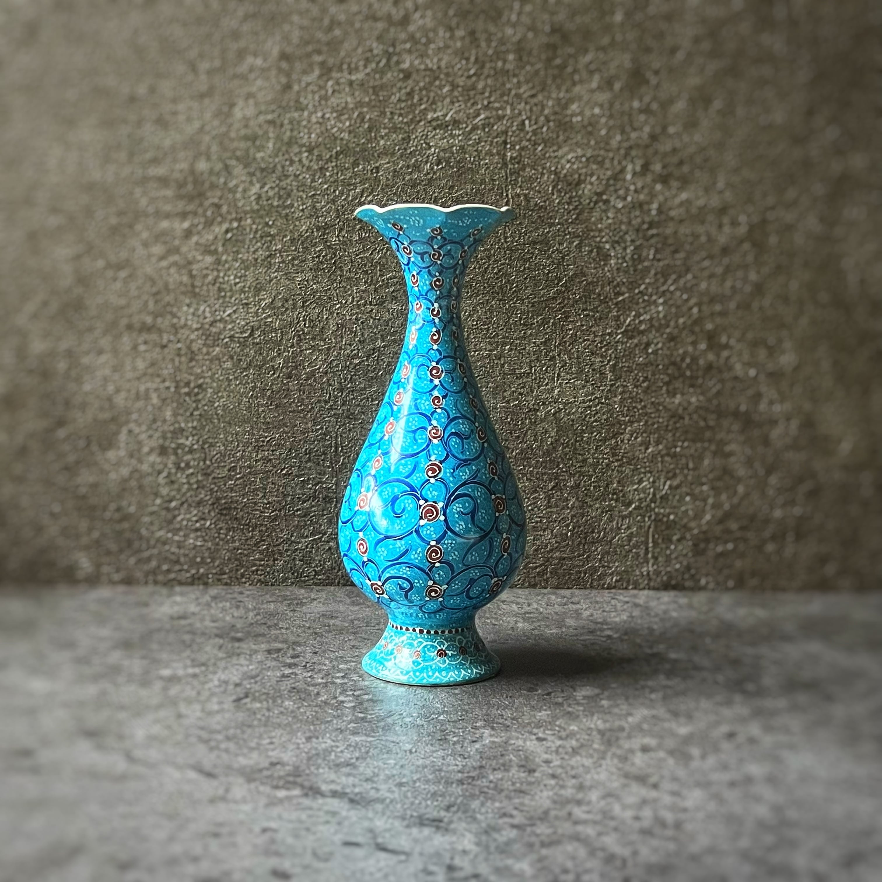 ペルシャの飾り壺（ミーナーカーリー）フラワーベース 花瓶 15ｃｍ