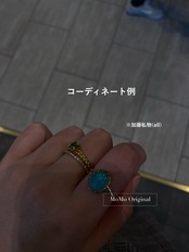 【Select】Knit ring -green-