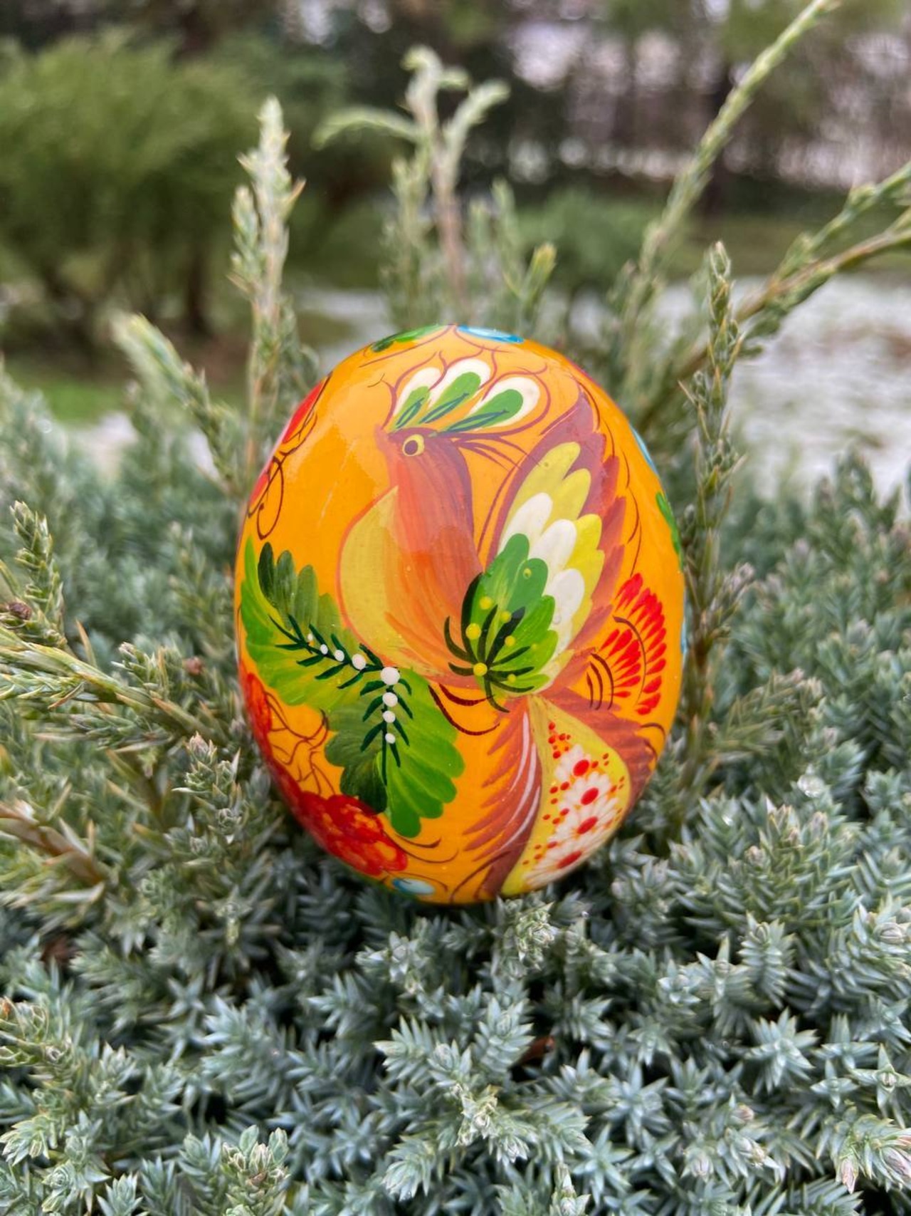 ペトリキウカ塗りのイースター・エッグ 7cm　ホメンコ作 - 5