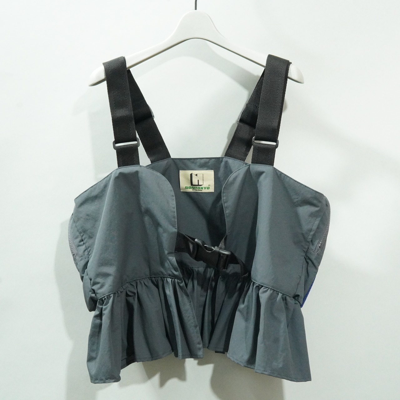 NON TOKYO ノントーキョー / 2WAY FRILL VEST & BAG / GRAY | coug 