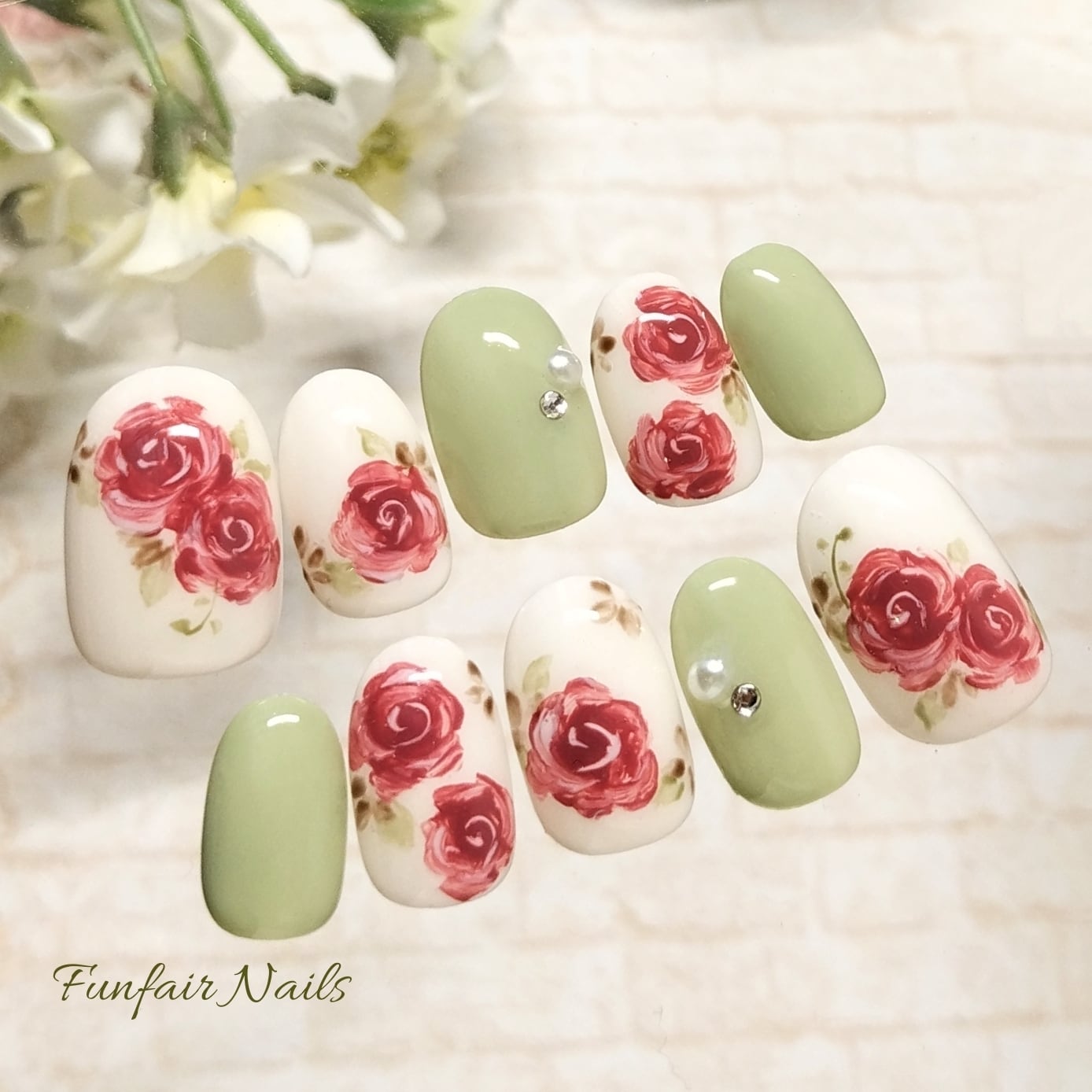 ローズクラシック(ピスタチオグリーン) | Funfair Nails