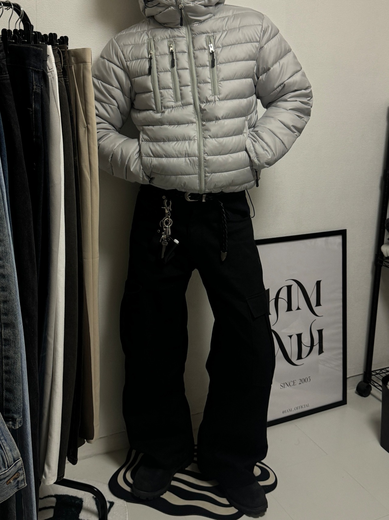 Lightweight Cropped Hooded Puffer Jacket (3color) - 7