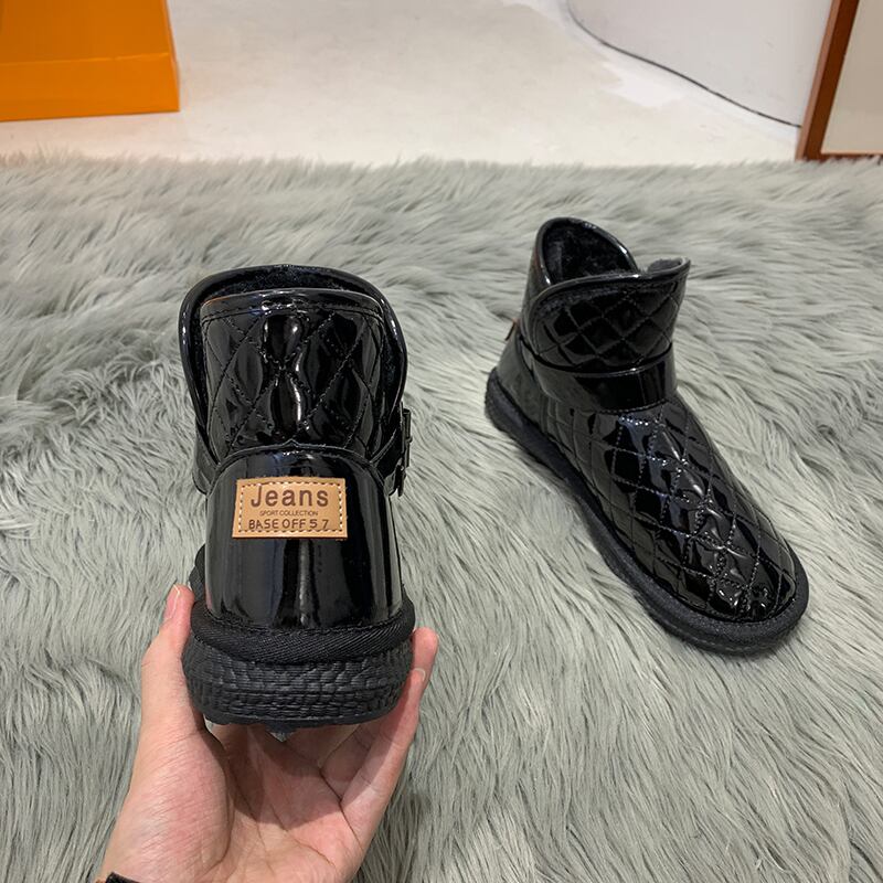 ブーツウィンターショートベルト バックルスタイル 靴 シューズ 冬物 ハーネス 防水 フェイクシューズ1312456796