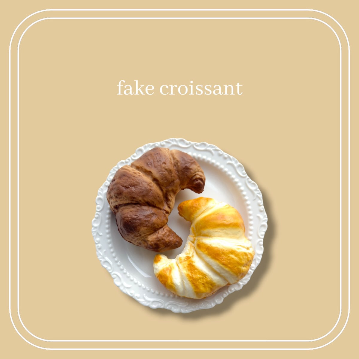 即納” fake croissant[1pcs]: フェイククロワッサン bread パン