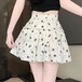 2色／リボン柄ティアードミニスカート ・78643