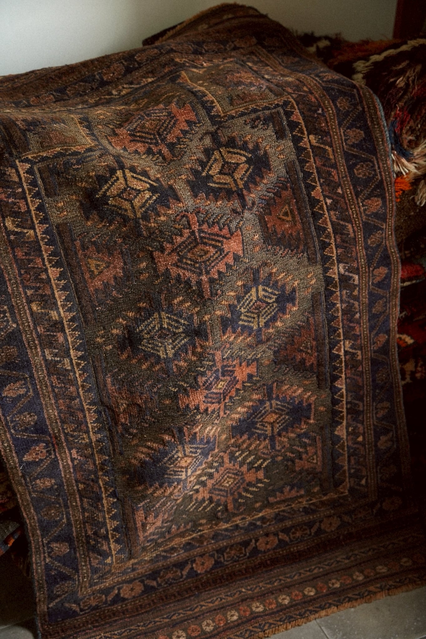 1891-Vintage Baluch prayer rug