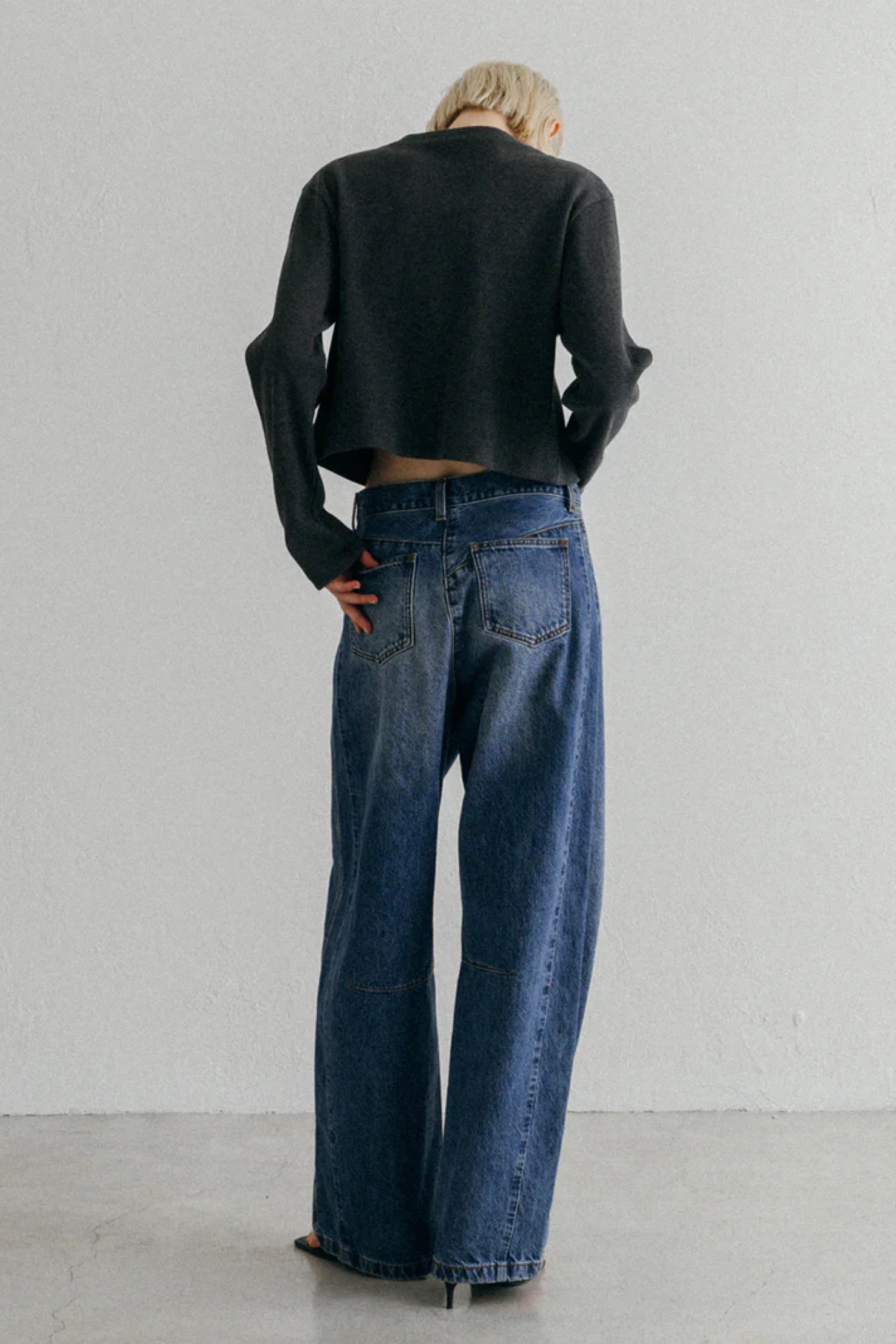 CREDONA WIDE BEETLE DENIM PANTS ワイドビートルデニムパンツ Blue