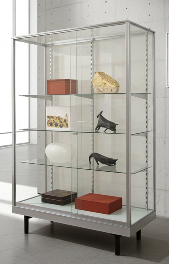 業務用 ガラスショーケース 照明付 W120×D45×H183cm ショーケース 業務