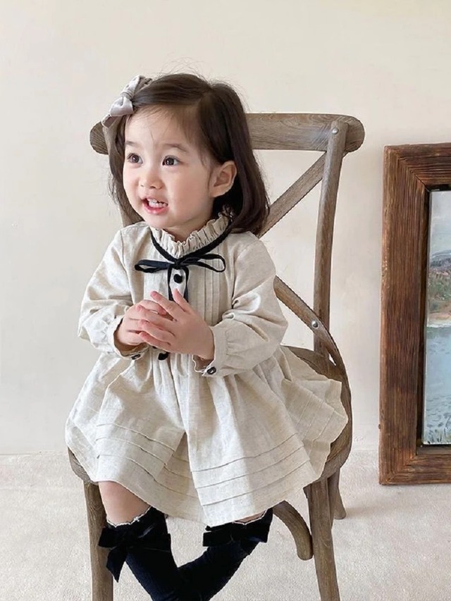 【予約】クラシックリボンワンピース