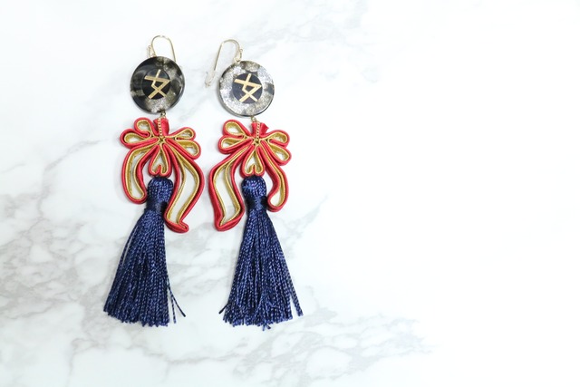 pierce/earring 金魚のみた白昼夢 navy