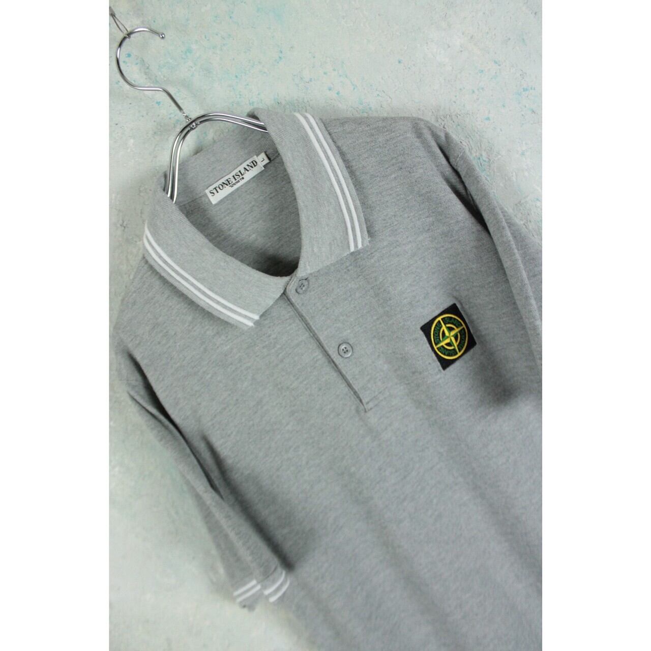 S/S STONE ISLAND 胸ロゴ デザインポロシャツ 【FF-1916】 | cv