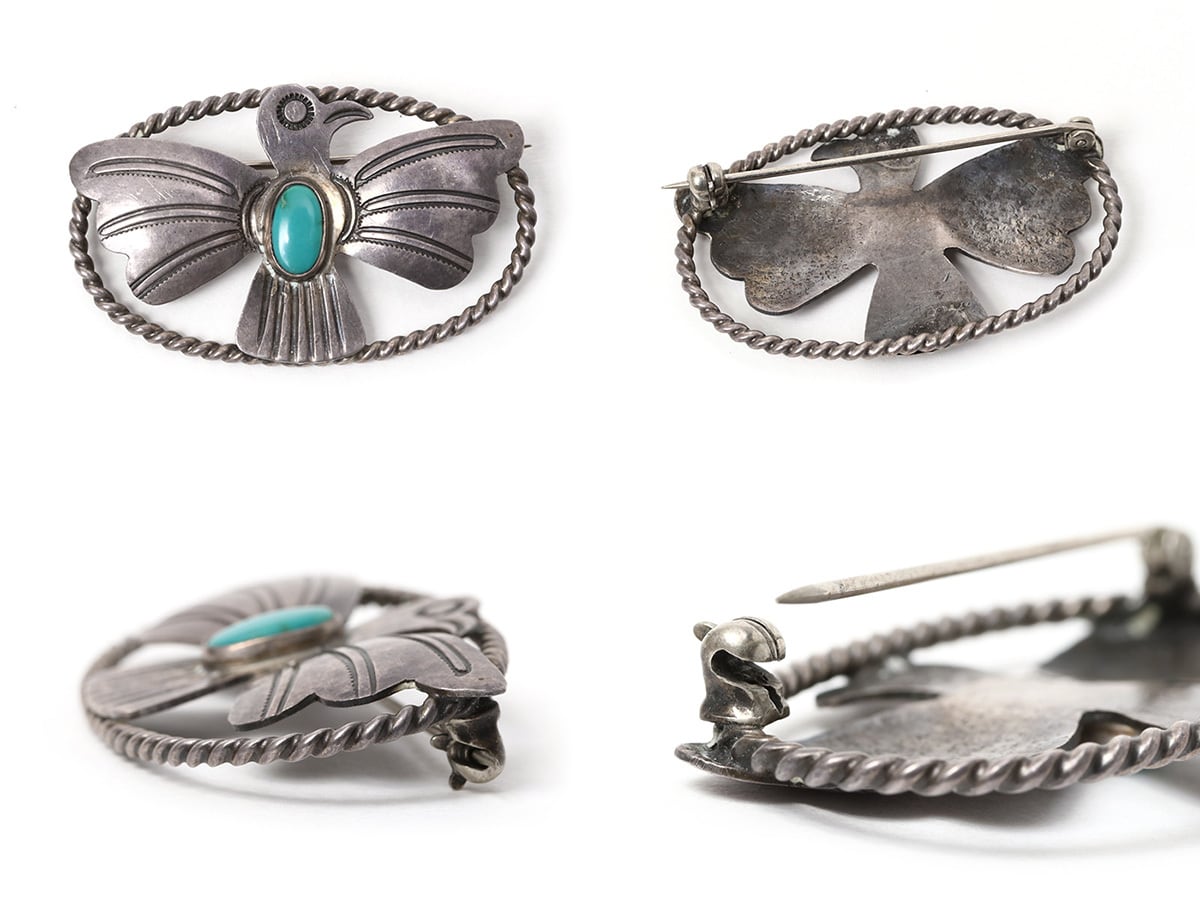 NAVAJO ナバホ 1930~50's Vintage Thunderbird Silver Pins